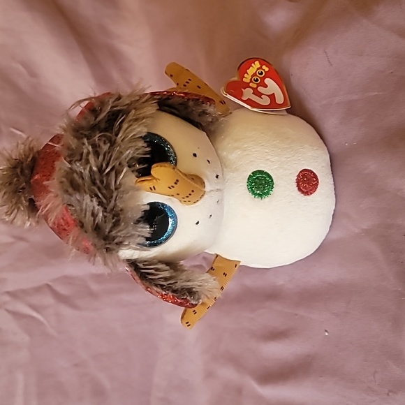 Ty Snowman Buttons The Beenie Boo Collection - Picture 1 of 5